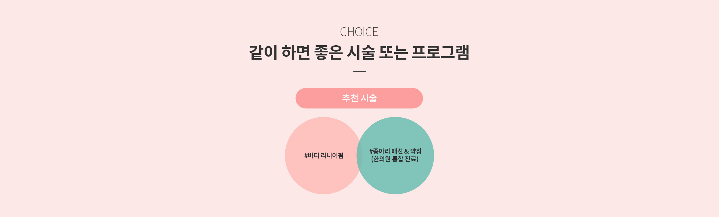 같이하면 좋은 시술 / 프로그램